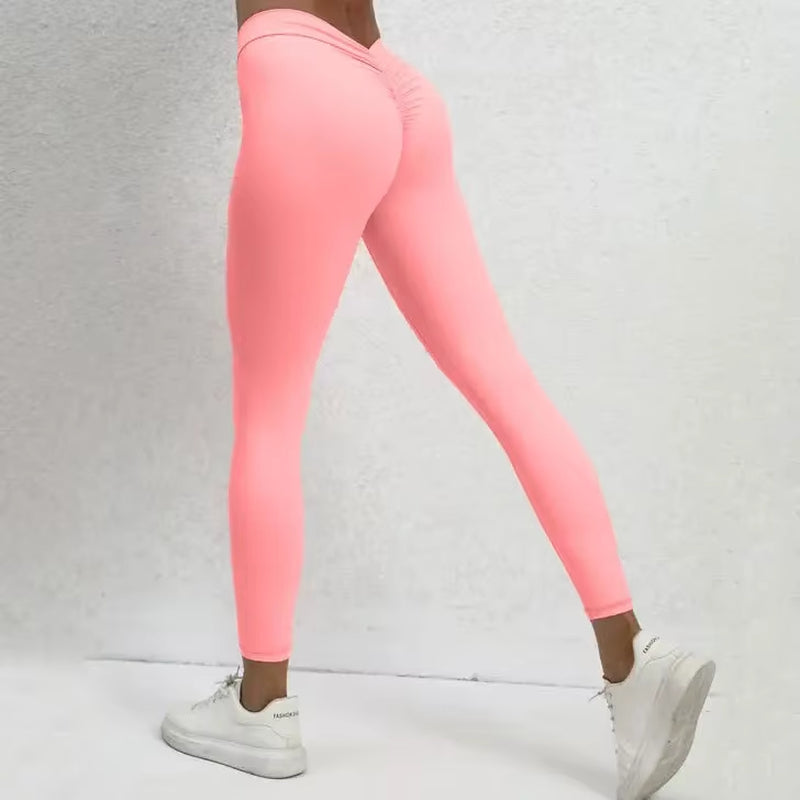 Sexy Scrunch Leggings Push up Tights 2023 Woman Back V-Waist Gym Sport Women Fitness Legging Butt Lift Yoga Pants